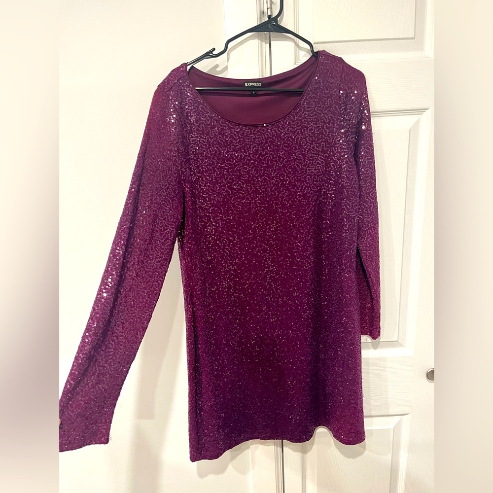 Purple Sequin Dress